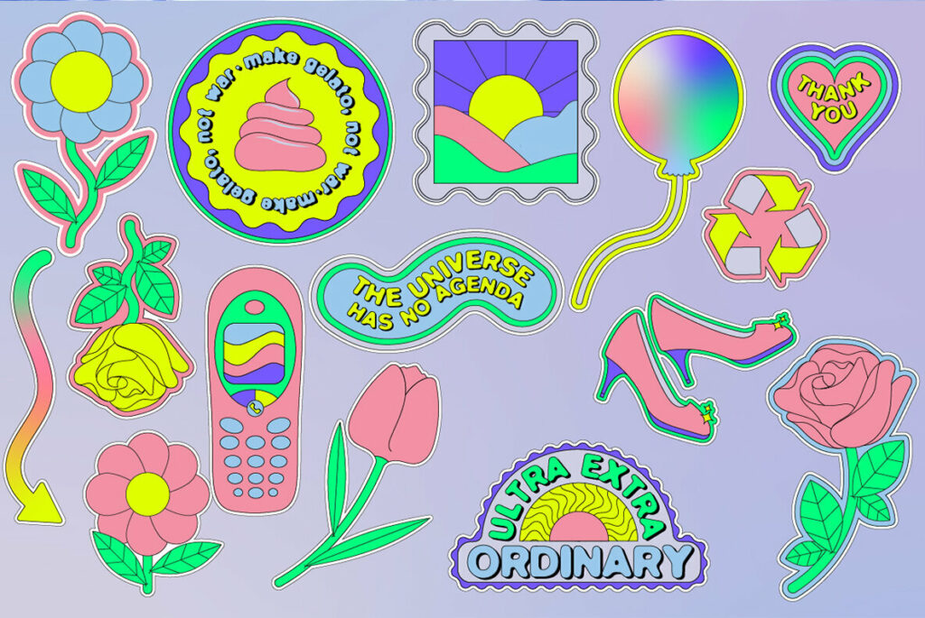 Stickerland 2000s Vector Set – Stock Art World