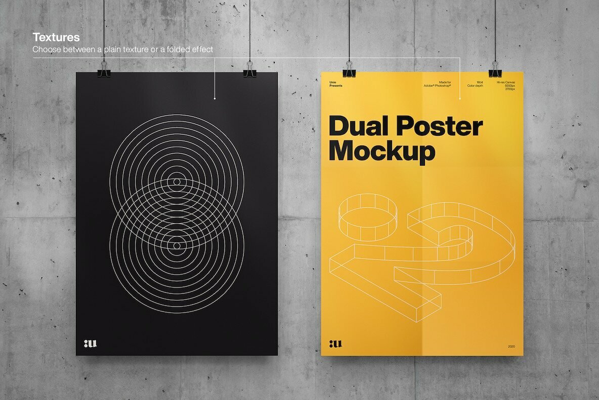 Dual Poster Mockup – Stock Art World