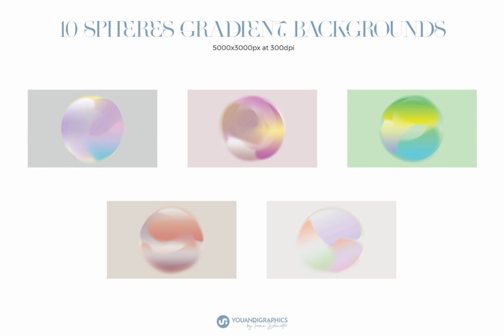 Gradient Spheres Animated and Still – Stock Art World