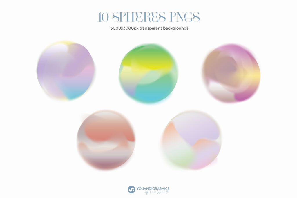 Gradient Spheres Animated and Still – Stock Art World
