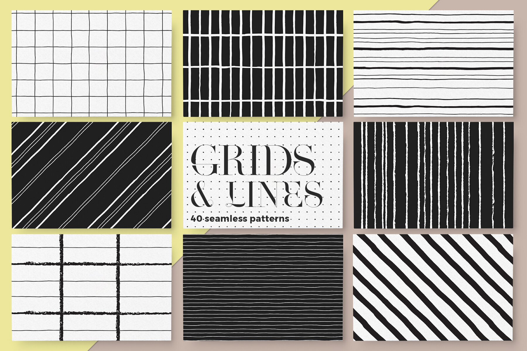 Grids & Lines Seamless Patterns – Stock Art World