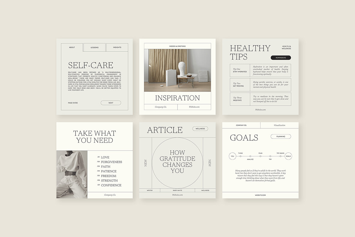 Wellness Instagram Social Media Pack Canva PS – Stock Art World