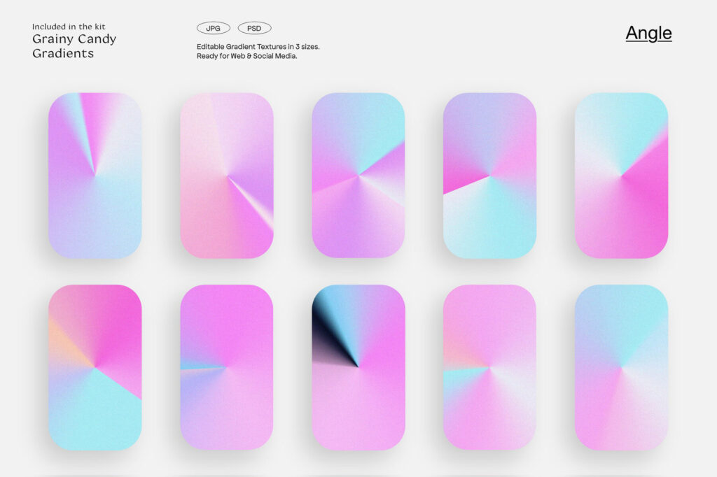 LA Candy Gradients & Shapes – Stock Art World