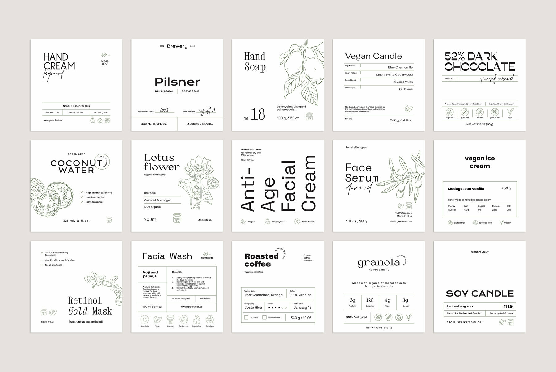 Botanical Label Kit – Stock Art World
