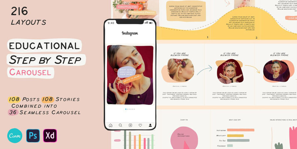 Coach Carousel Templates CANVA-PS – Stock Art World