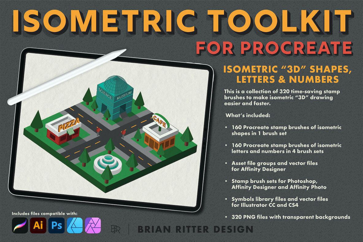 Isometric Toolkit for Procreate – Stock Art World
