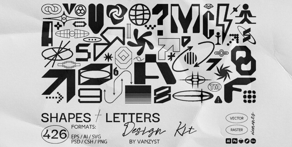 426 Shapes Letters Numbers Kit – Stock Art World