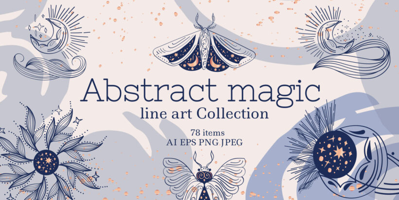 Magic Line Pattern Abstract Magic Line Art Collection – Stock Art World