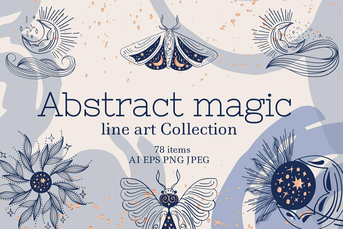 Magic Line Pattern Abstract Magic Line Art Collection – Stock Art World