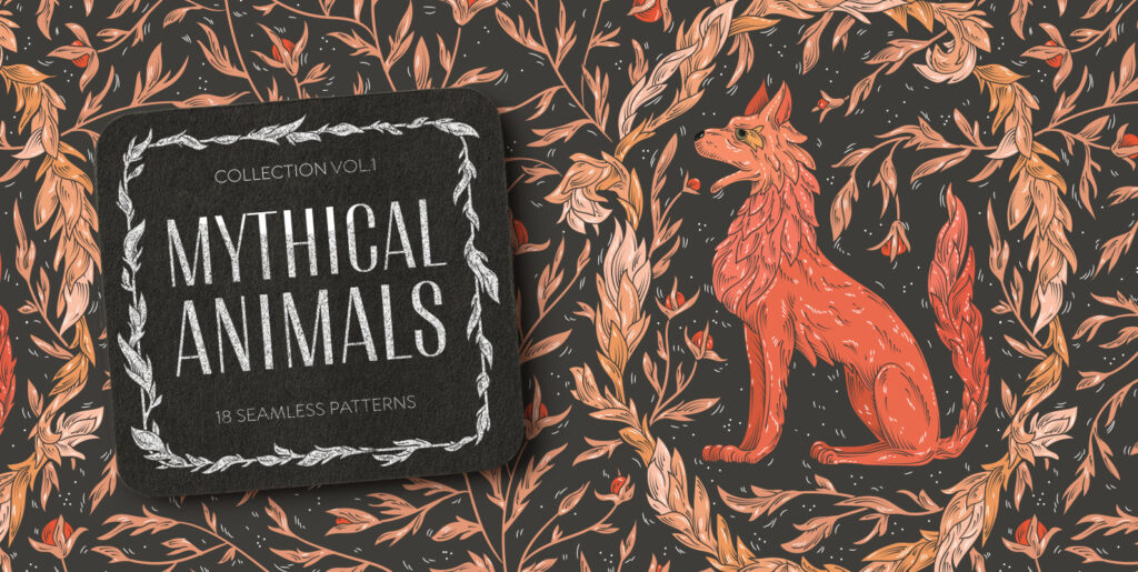 Mythical Creature Pattern Mythical Animals Patterns – Stock Art World