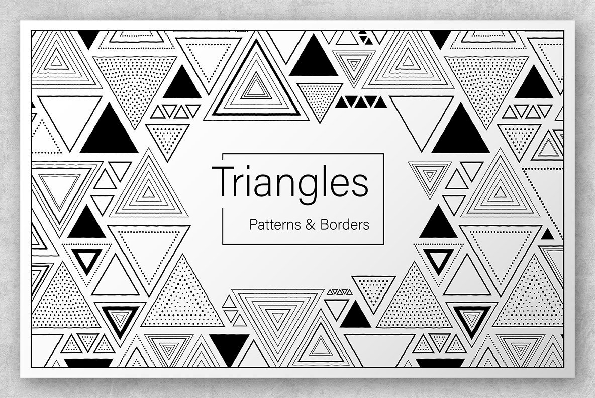 Triangle With Some Pattern Triangles Patterns & Borders โ Stock Art World