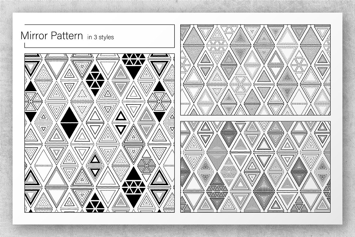 Triangles Patterns & Borders – Stock Art World