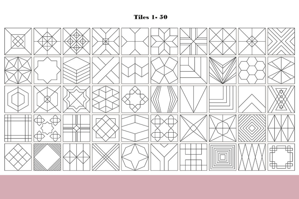 100 Tiles Patterns – Stock Art World