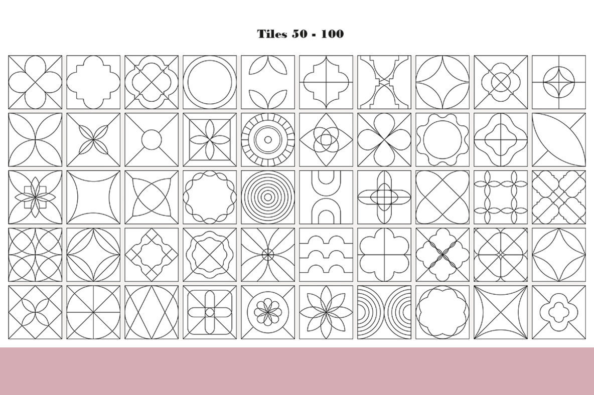100 Tiles Patterns – Stock Art World