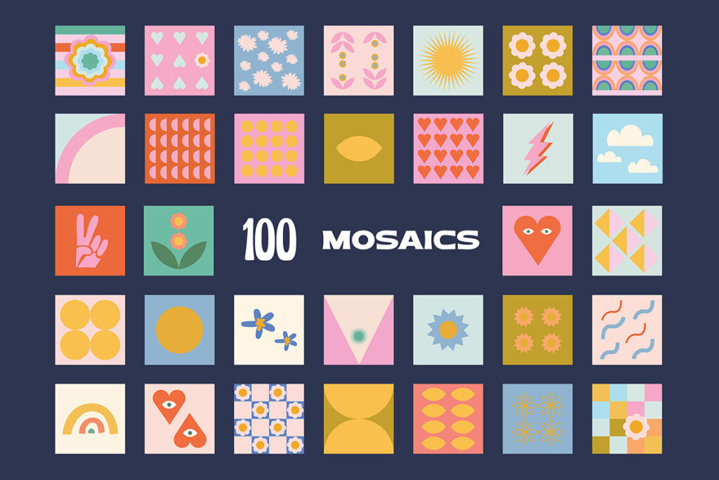 200 Vector Mosaics & Patterns – Stock Art World