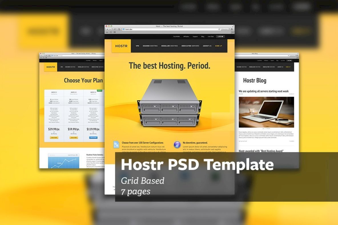 Hostr – PSD Template – Stock Art World