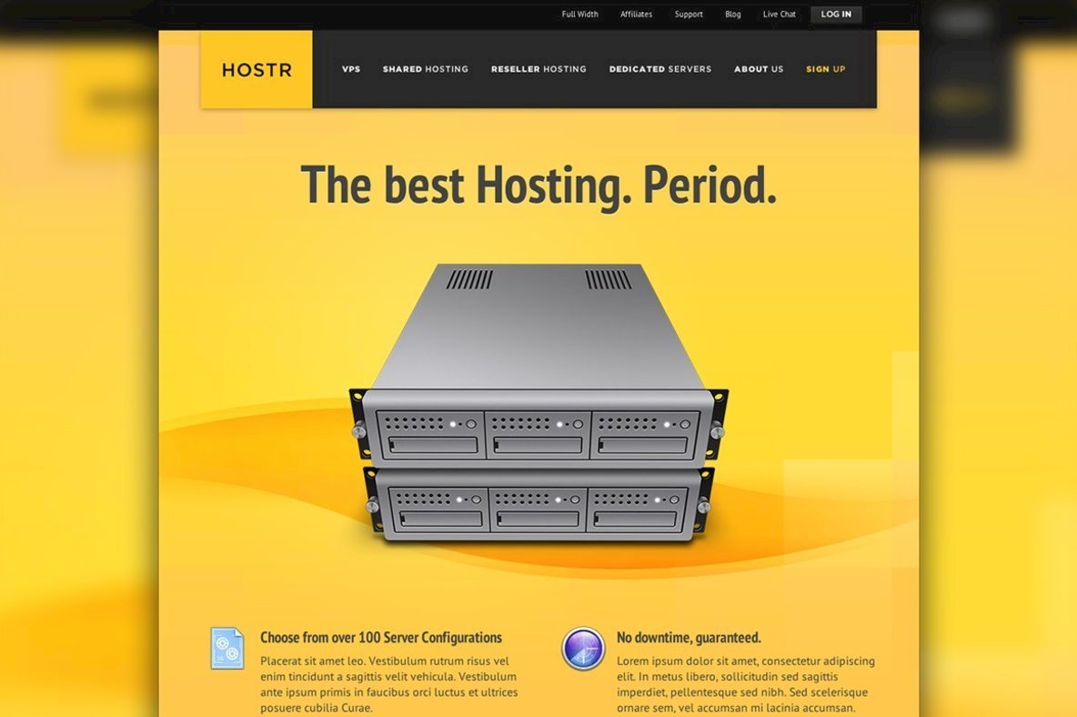 Hostr – PSD Template – Stock Art World
