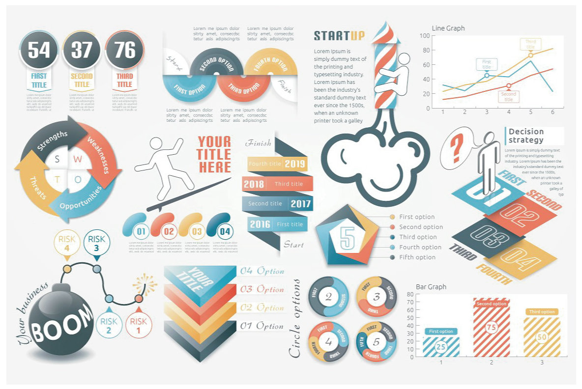 Components Inforgraphic Infographic Elements Bundle (3 in 1) vol.6 – Stock Art World