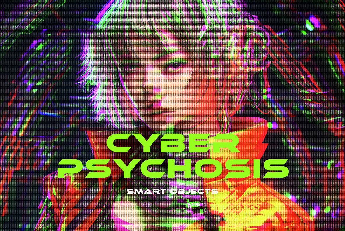 Cyber Psychosis Distortion Photo Effect – Stock Art World