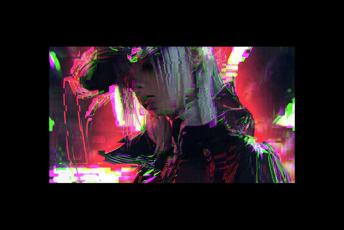 Cyber Psychosis Distortion Photo Effect – Stock Art World