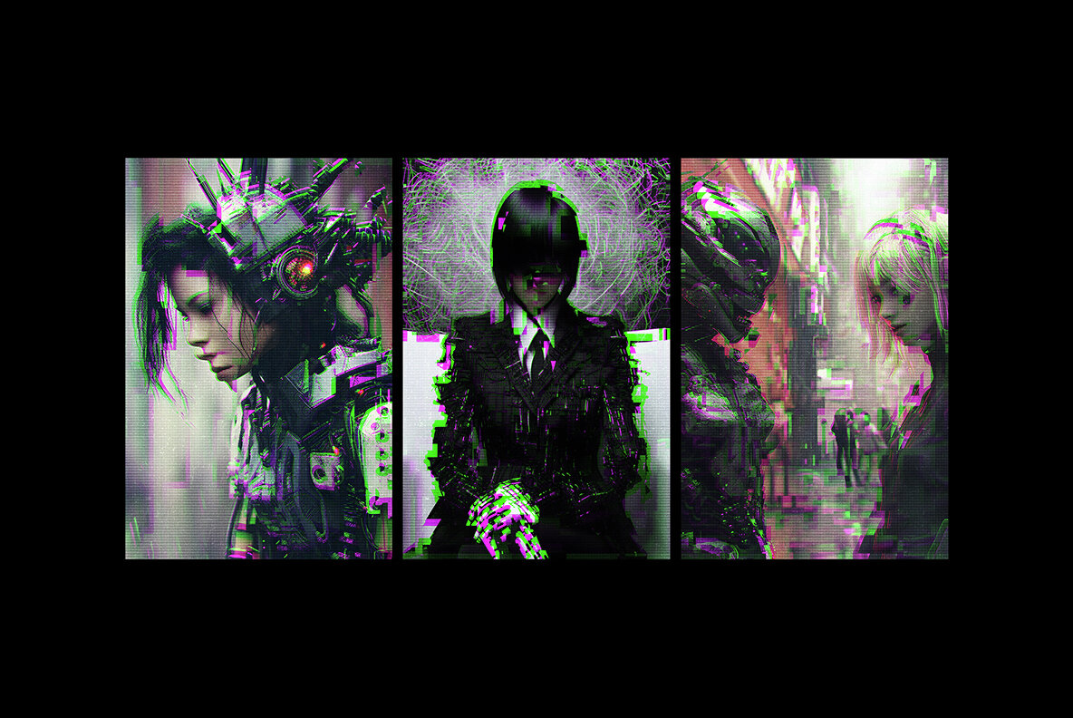 Cyber Psychosis Distortion Photo Effect – Stock Art World