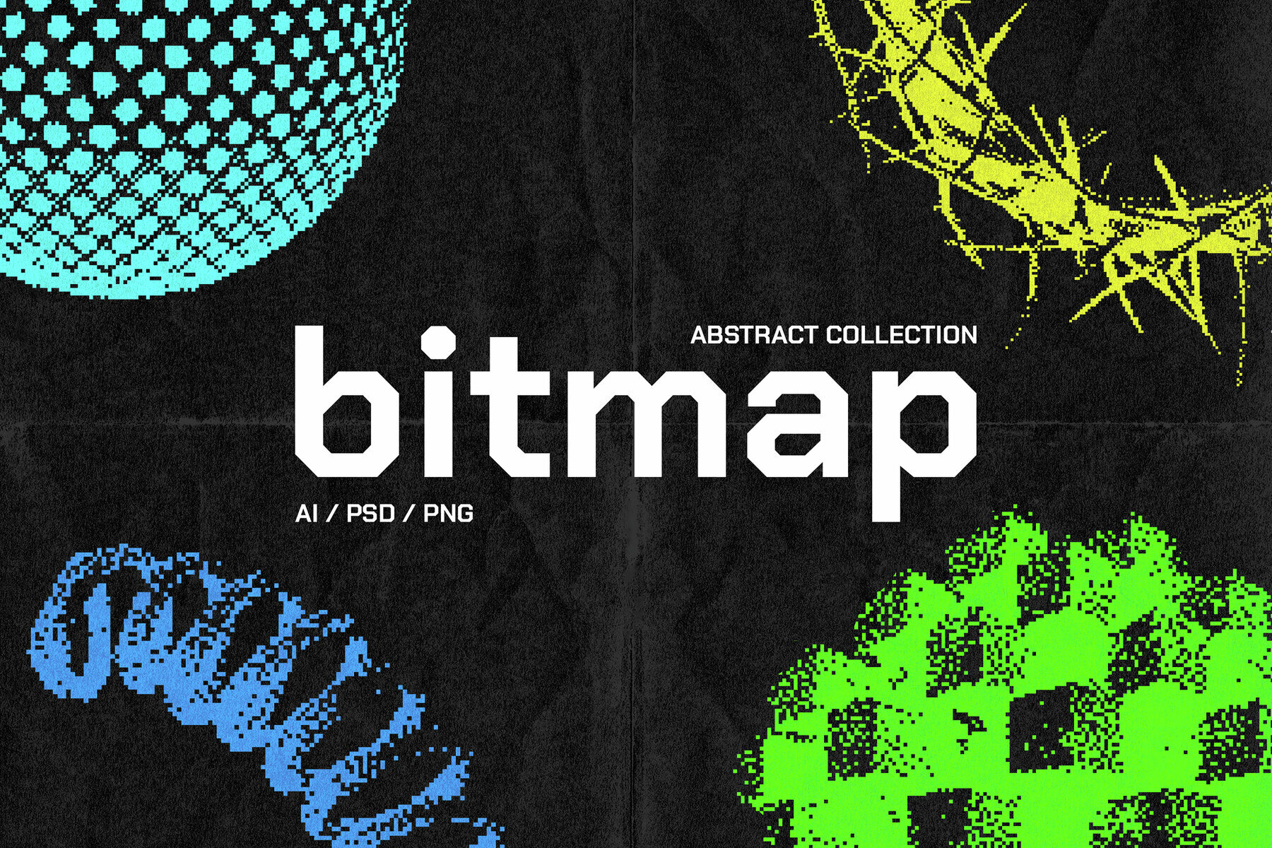 Reviving Retro – Abstract Bitmap Shapes for Graphic Innovation – Stock ...