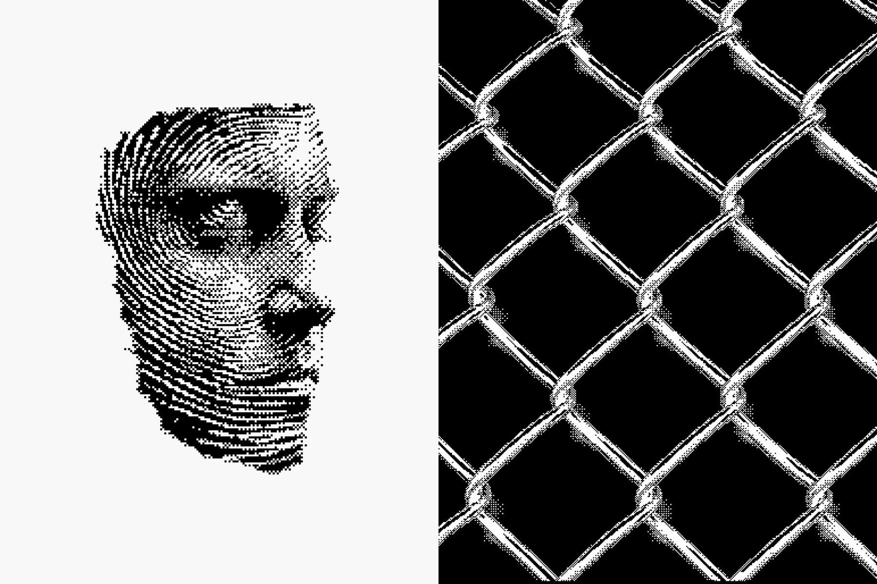 Bitmap Line Art Reviving Retro β Abstract Bitmap Shapes for Graphic Innovation β Stock ...