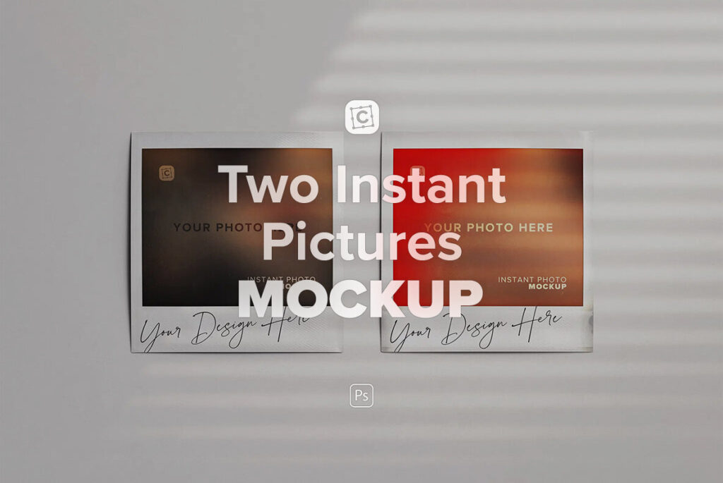 2 Objects Image Two Instant Pictures Mockup – Stock Art World