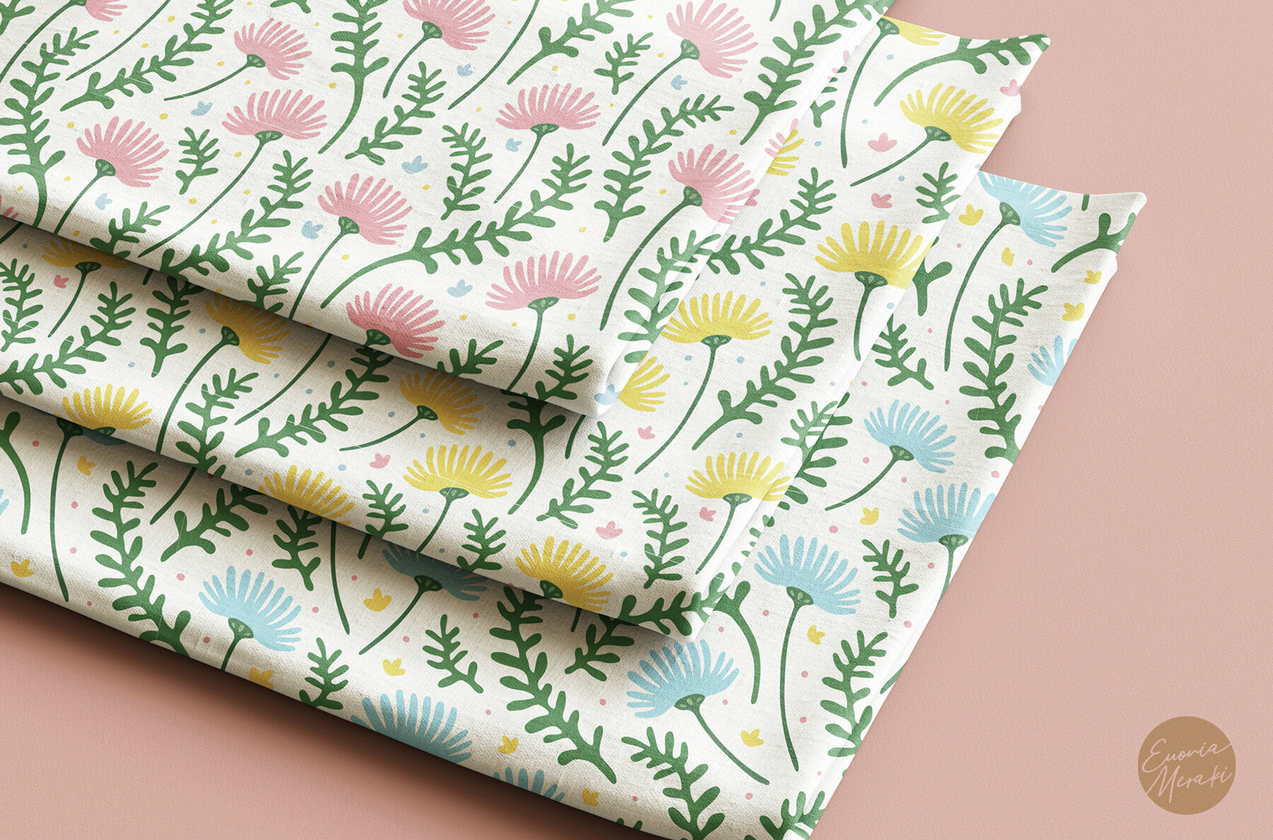 Simple Spring Pattern 01 – Floral motifs – Stock Art World