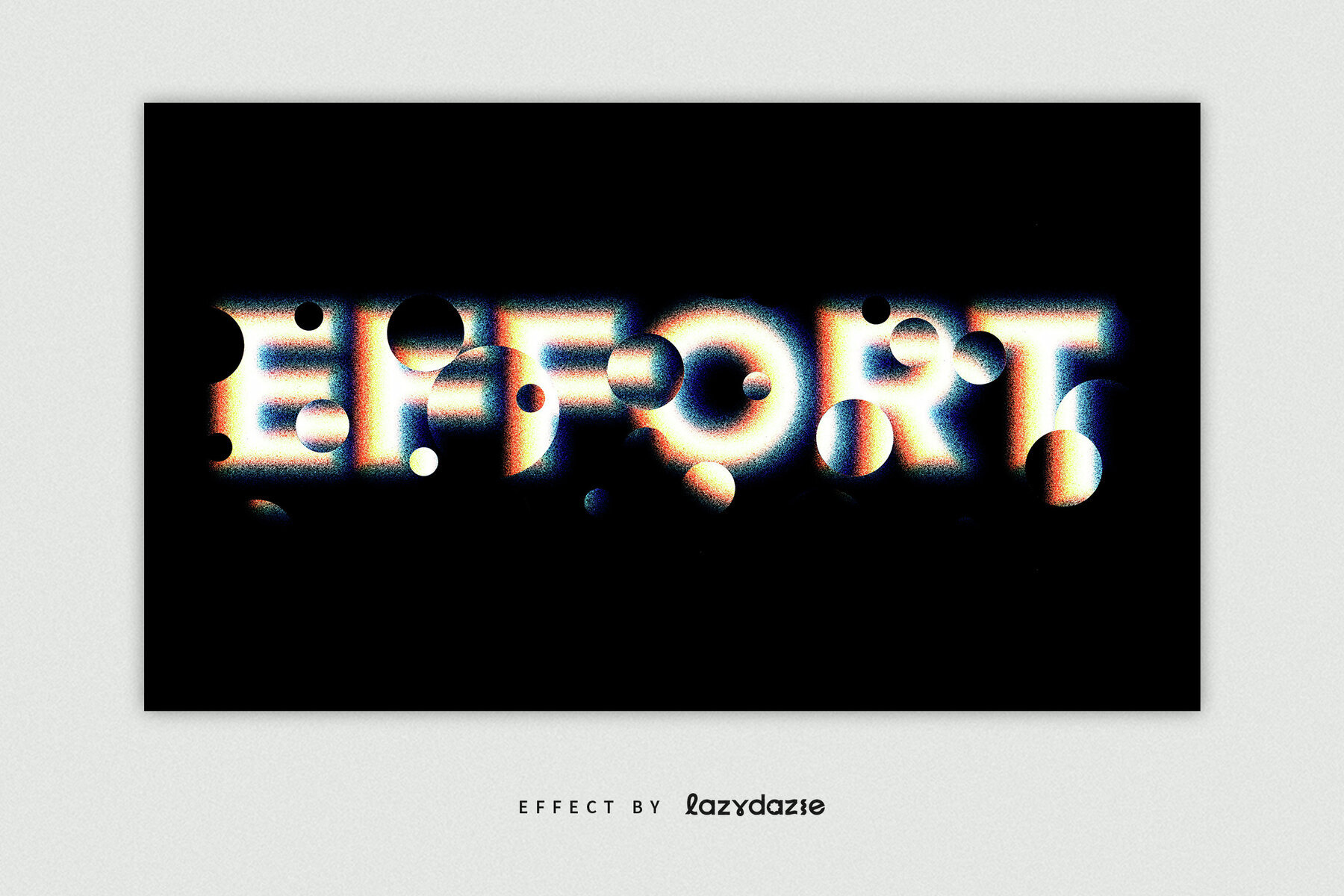 Colourful Distorted Text Effect Mockup – Stock Art World