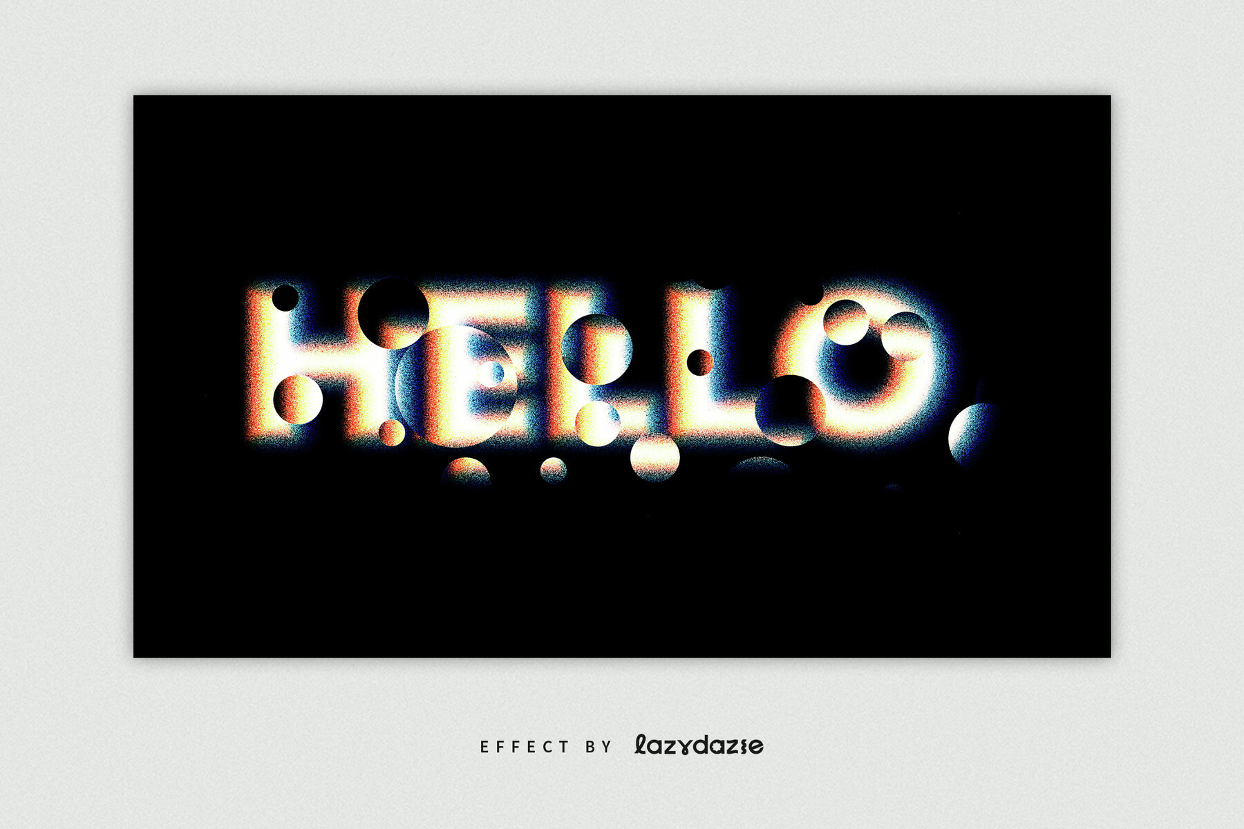 Colourful Distorted Text Effect Mockup – Stock Art World