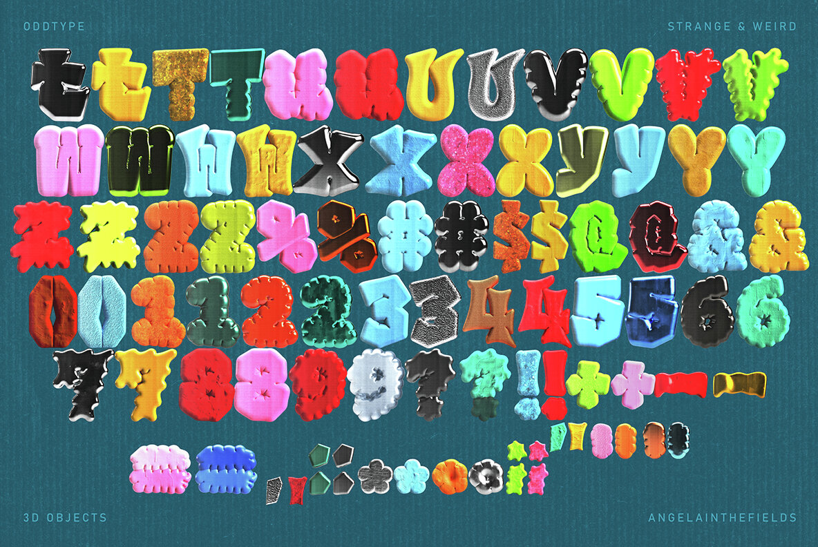 ODDTYPE Retro Letterforms – Stock Art World
