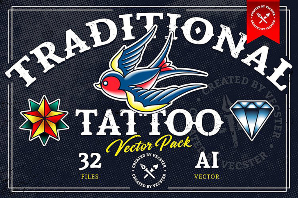 Traditional Tattoo Vector Pack – Stock Art World