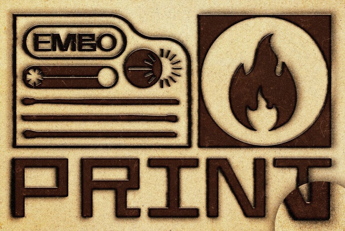 Matcbox Print Emboss Text Effect – Stock Art World